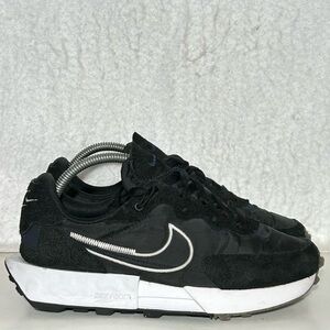 Nike Womens Black Fontanka Waffle Running Athletic Sneakers Shoes SZ US 6.5